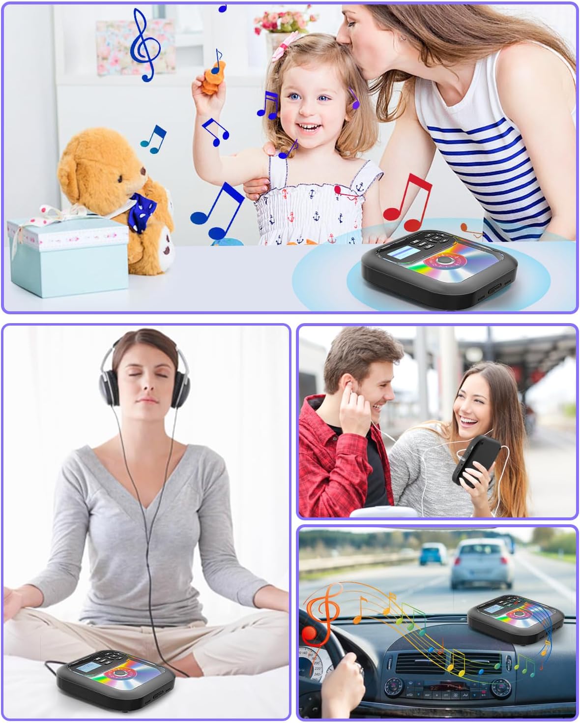 Thumbnail 6 de ARAFUNA Portable CD Player with Bluetooth, Built-in Battery and Multiple Connectivity