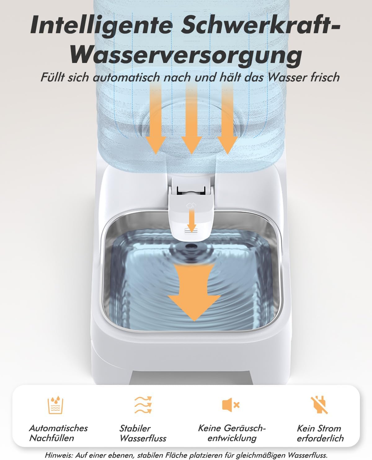 Detalle de 8L Wasserspender für Hunde und Katzen mit patentiertem Wasserhahn – BPA-frei, leicht zu reinigen