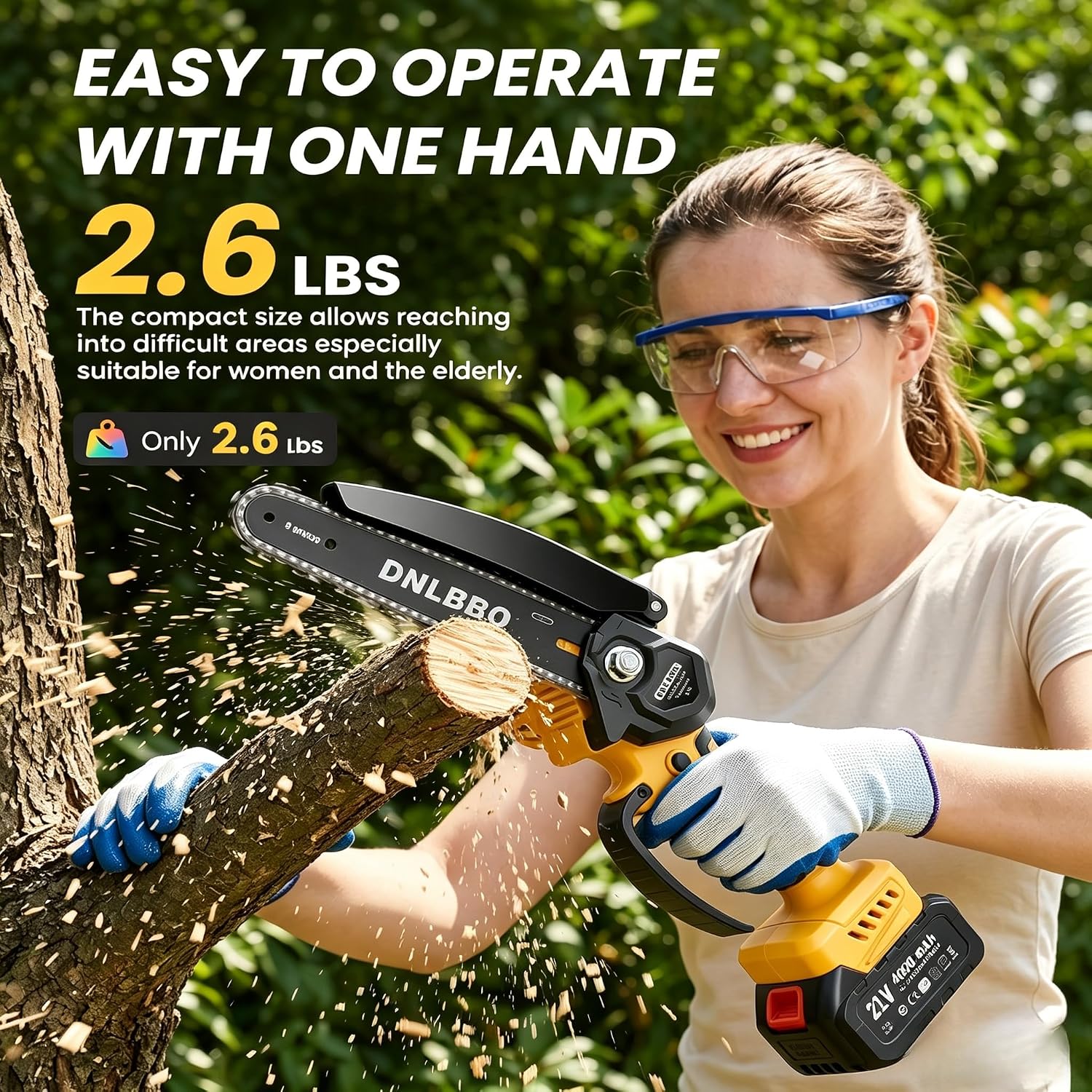Detalle de Cordless Mini Chainsaw, 8-inch