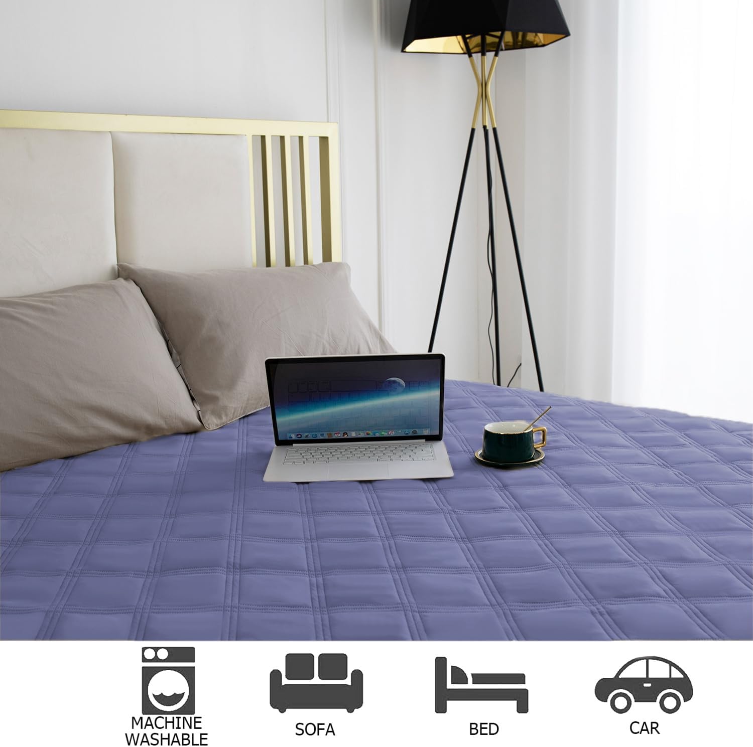 Detalle 2 de Ameritex Waterproof Dog Bed Cover, 82 x 102-Inch Quilted Microfiber Blanket
