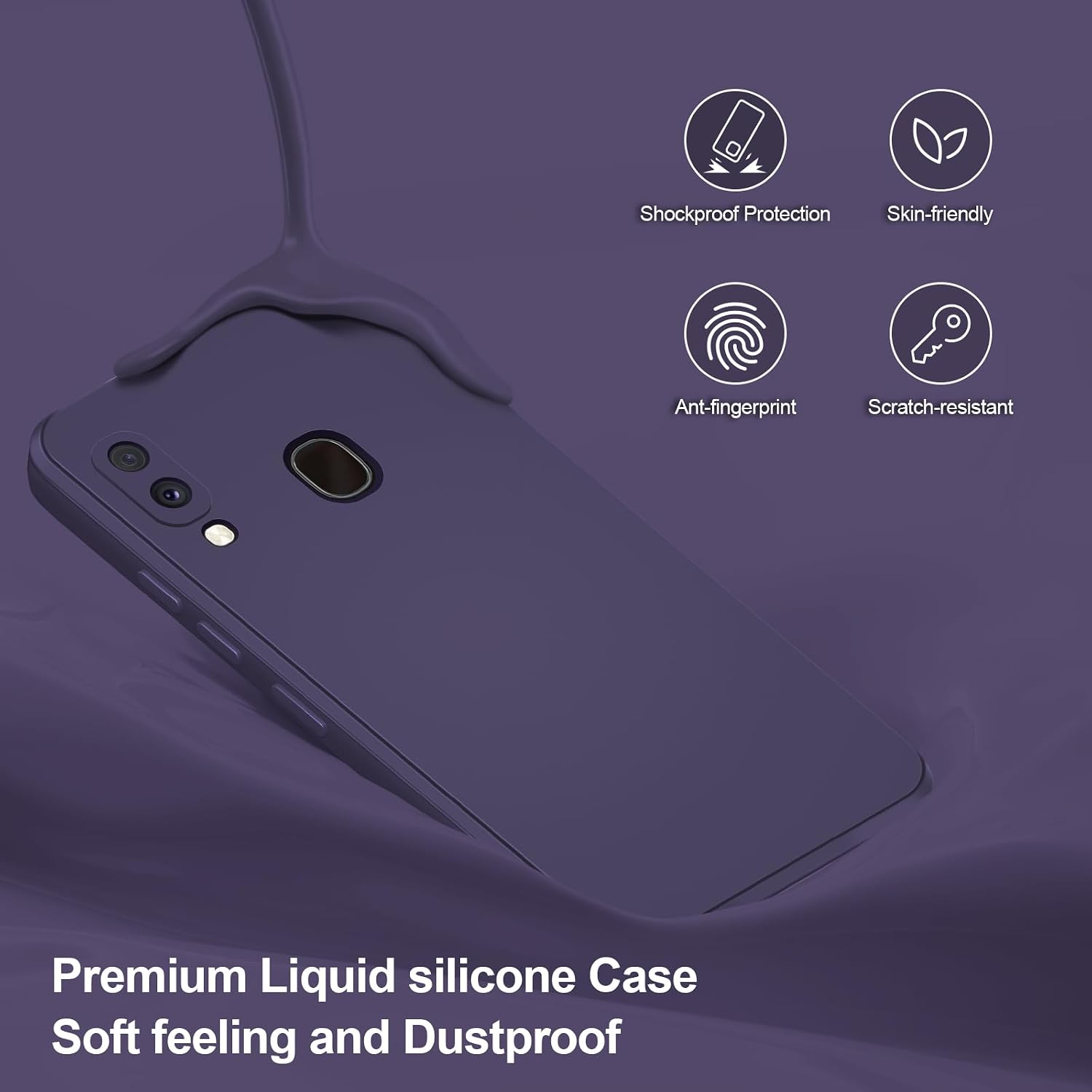 Thumbnail 2 de Btstring Hülle für Samsung Galaxy A20E – Hochwertiges Silikon Case in Lila