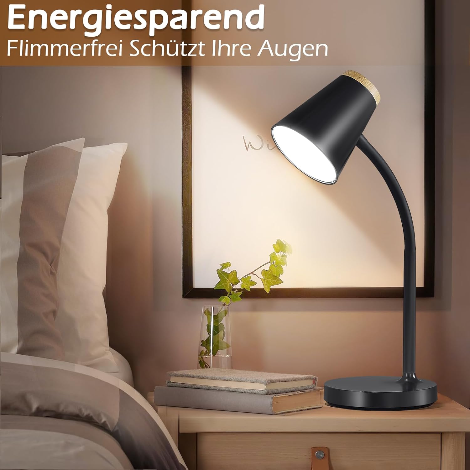 Thumbnail 5 de GyroVu LED Schreibtischlampe – stufenlos dimmbar, Berührungskontrolle und flexibler Gänsehals