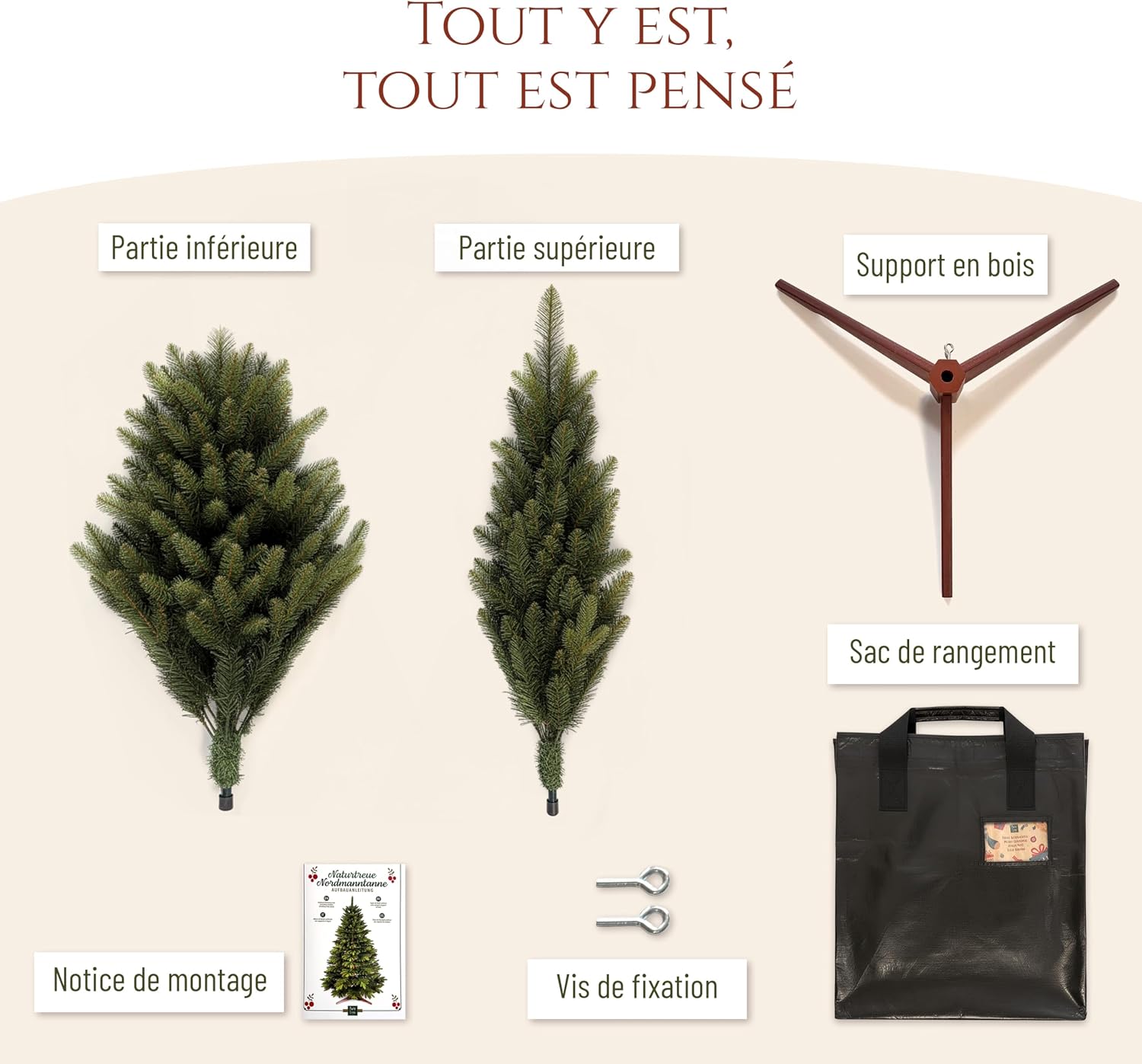 Thumbnail 6 de Sapin de Noël Artificiel Premium 150 cm – Realisme exceptionnel