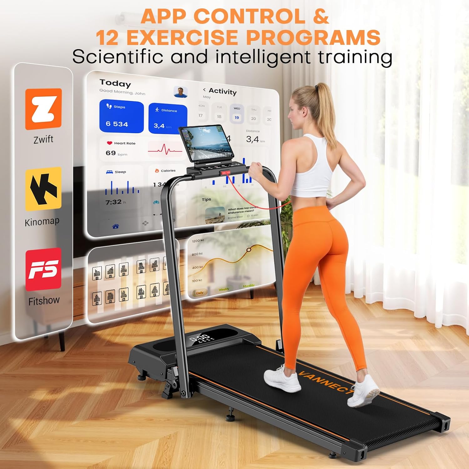 Detalle 2 de 6 in 1 Folding Treadmill 2.75HP 350lbs