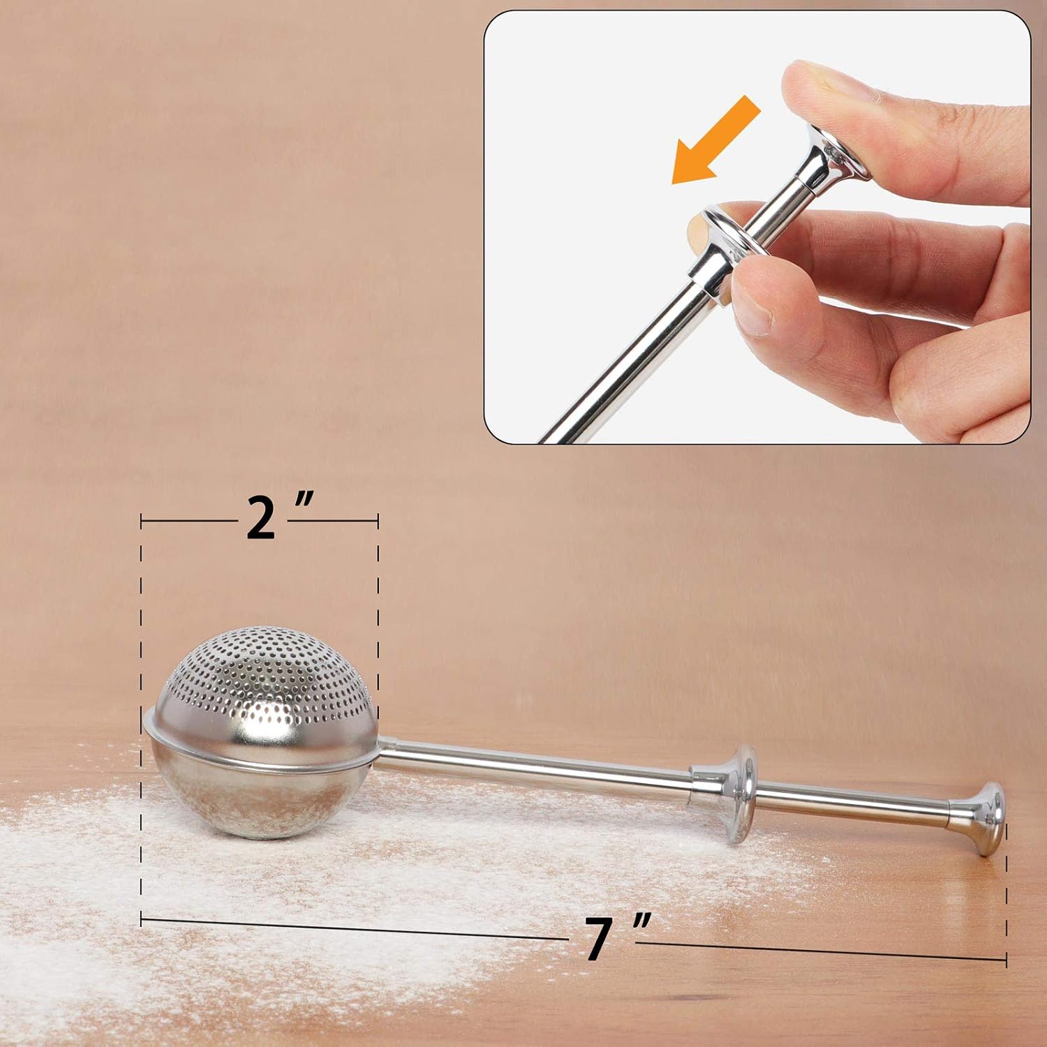 Thumbnail 6 de HULISEN Flour Duster, 304 Stainless Steel