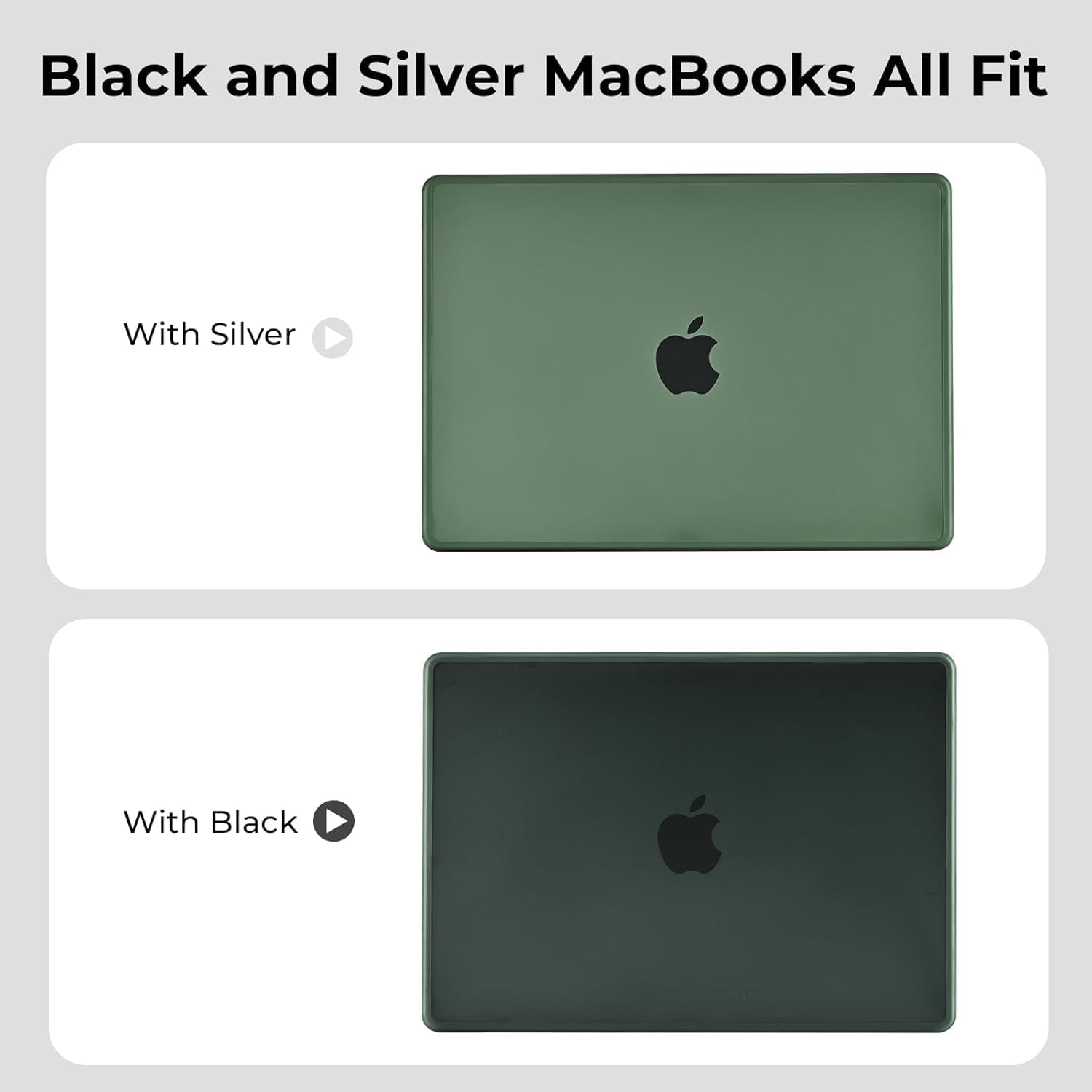 Thumbnail 6 de BlueSwan Case for 14-inch MacBook Pro (M1–M6/2021–2026): TPU Frame + Frosted Green Ultra-thin Protective Cover