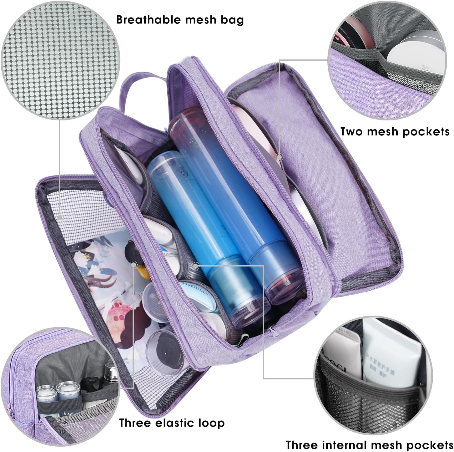 Detalle 2 de WANDF Trousse de Toilette A-Denim Pure Violet 3,6 oz