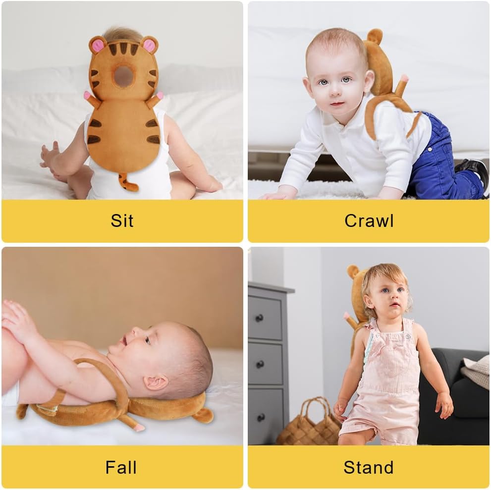 Thumbnail 5 de Vicloon Baby Head Protector with Adjustable Backpack and Plush Tiger Design