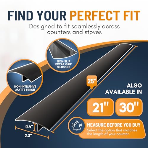 Thumbnail 1 de Linda’s Essentials Silicone Stove Gap Covers (2 Pack) – 25 Inches, Black