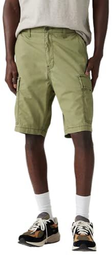 Detalle de Levi's Pantalones Cortos Cargo Grandes y Alto para Hombre – Noche de Oliva (46 Grande Alto)