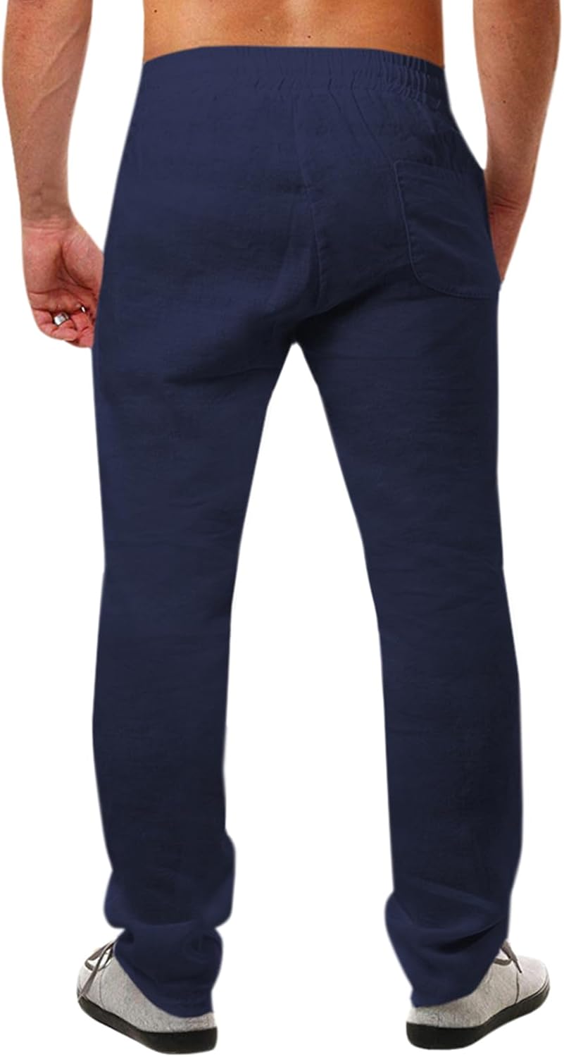 Thumbnail 1 de Runcati Herren Leinenhose aus Baumwolle-Leinen (70/30) – leichte Loose-Fit Sommerhose mit Kordelzug