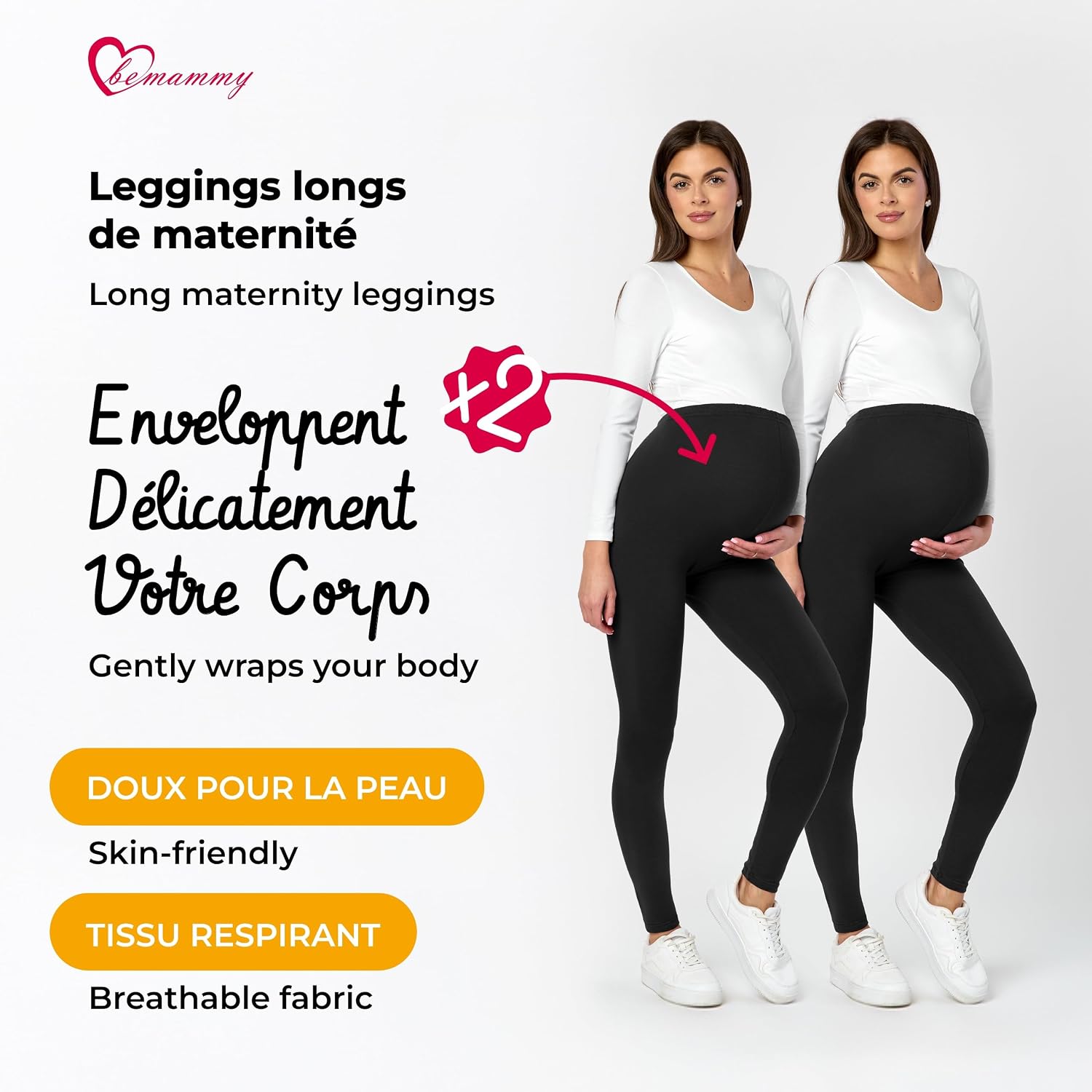 Thumbnail 3 de Be Mammy BE20-230 Legging grossesse 2 pcs