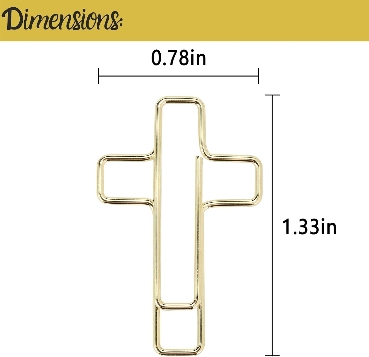 Detalle de Mr. Pen Cross Paper Clips, 35-Pack Stainless Steel in Gold and Rose Gold