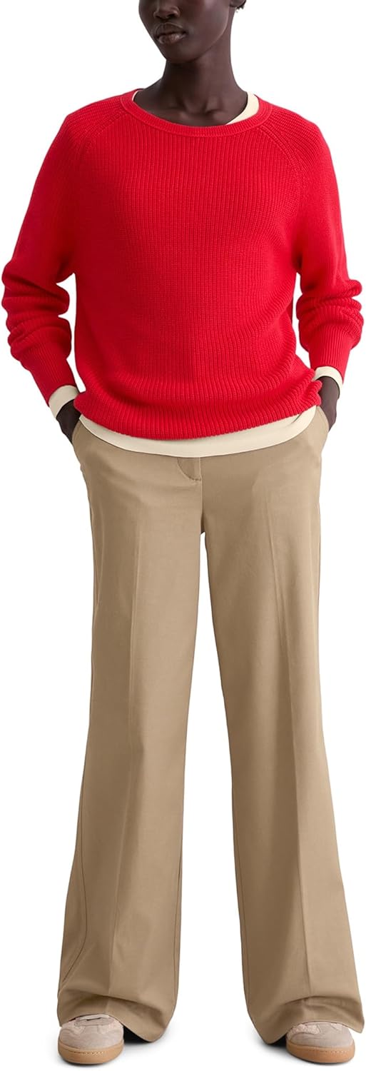 Detalle de Marc O’Polo Damen Strickpullover aus Bio-Baumwolle (Loose Fit)