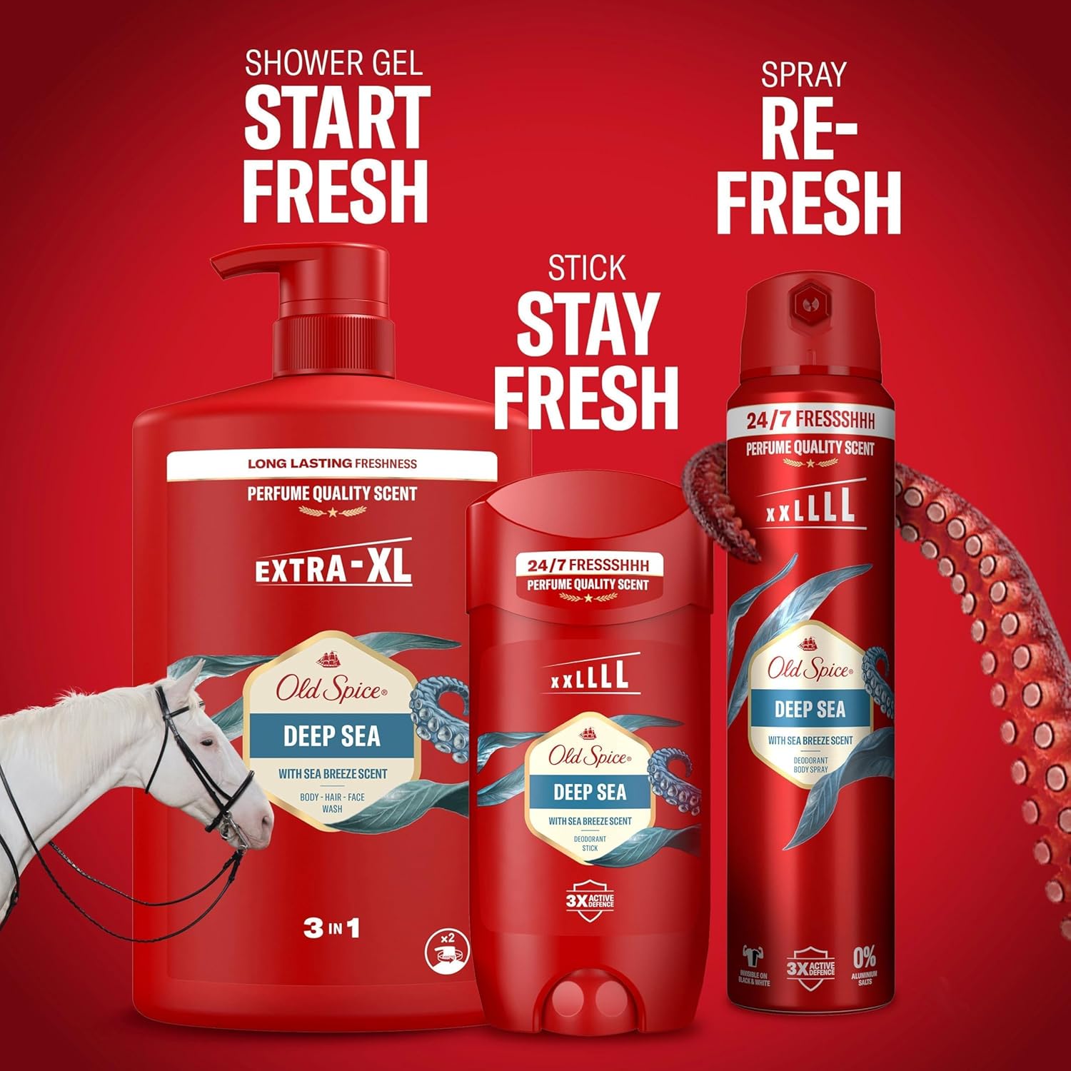 Thumbnail 6 de Old Spice Deep Sea 3-in-1 Duschgel für Haar, Gesicht und Körper (1000 ml)