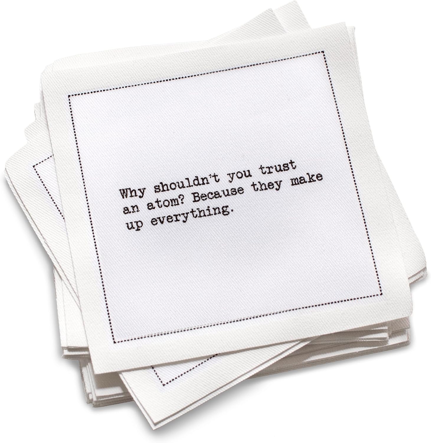 Detalle de Five Star Funny Bachelorette Quotes White Cotton Cocktail Napkins (50 Count)