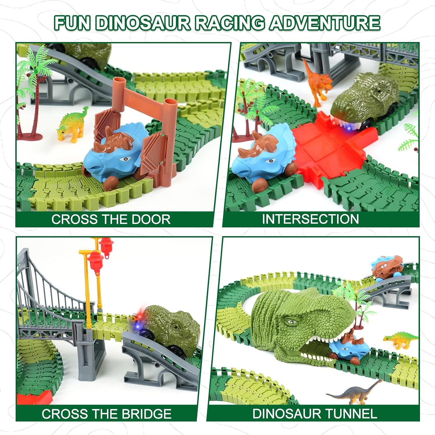 Thumbnail 2 de ToyFuntasy Dinosaur Track 255+ Pieces