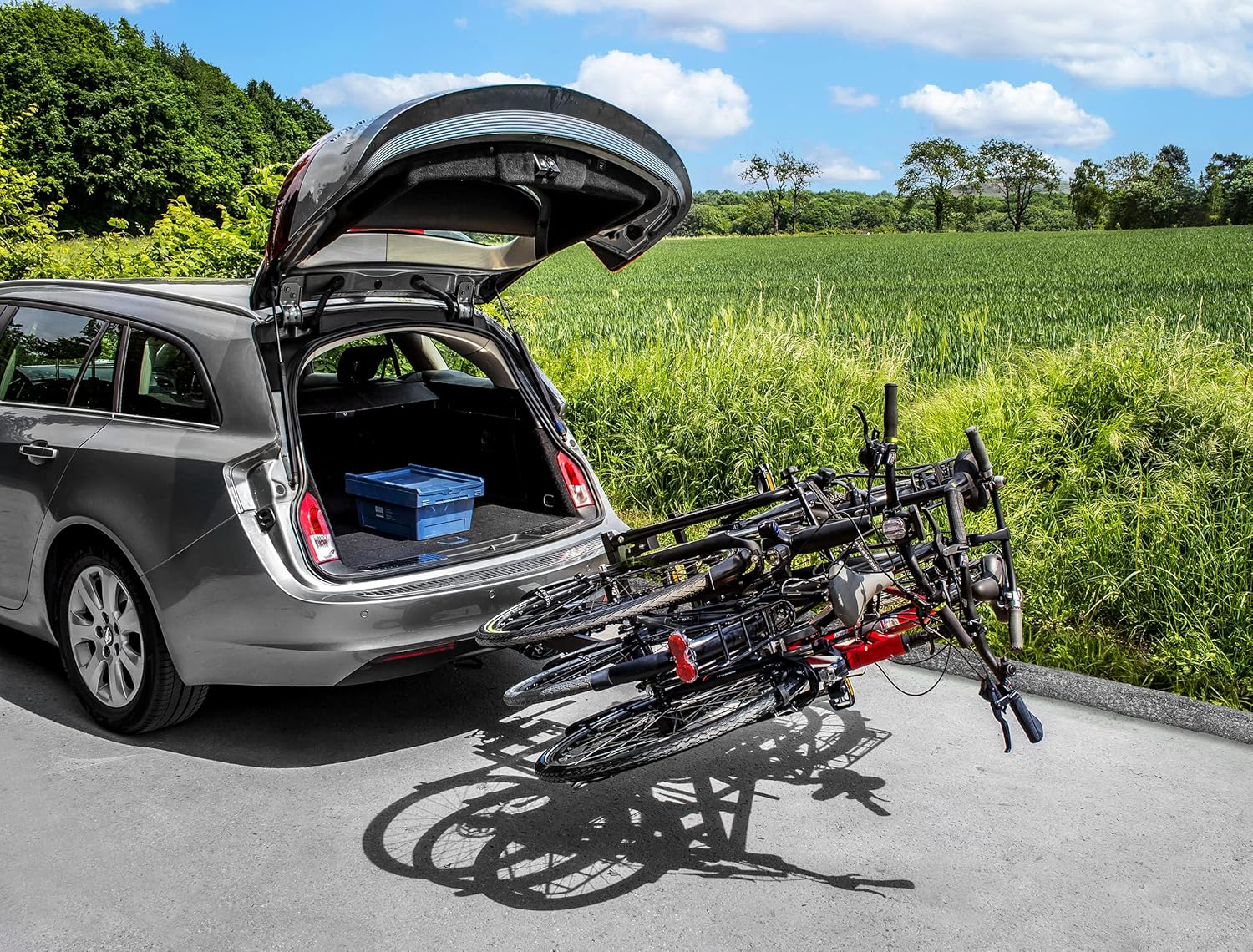 Detalle de EUFAB 11555 Porte-vélo d'attelage – porte 3 vélos sur attelage, cadres oversize et Y