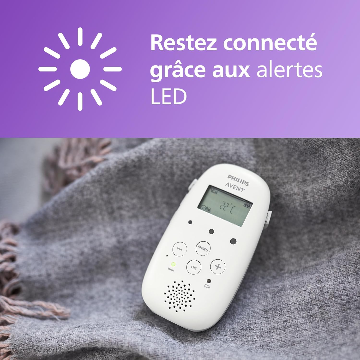 Thumbnail 6 de Philips Avent SCD713 Écoute-bébé audio 18h