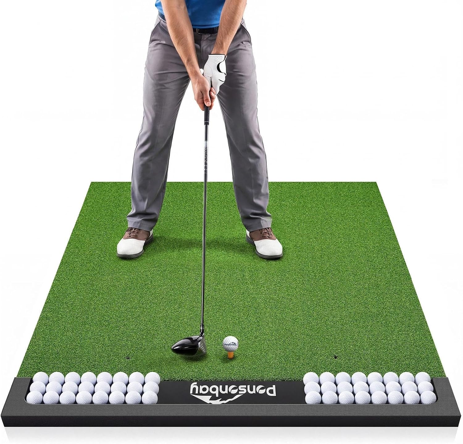 Detalle de Ponsonbay Golf Hitting Mat with 100-Ball Tray