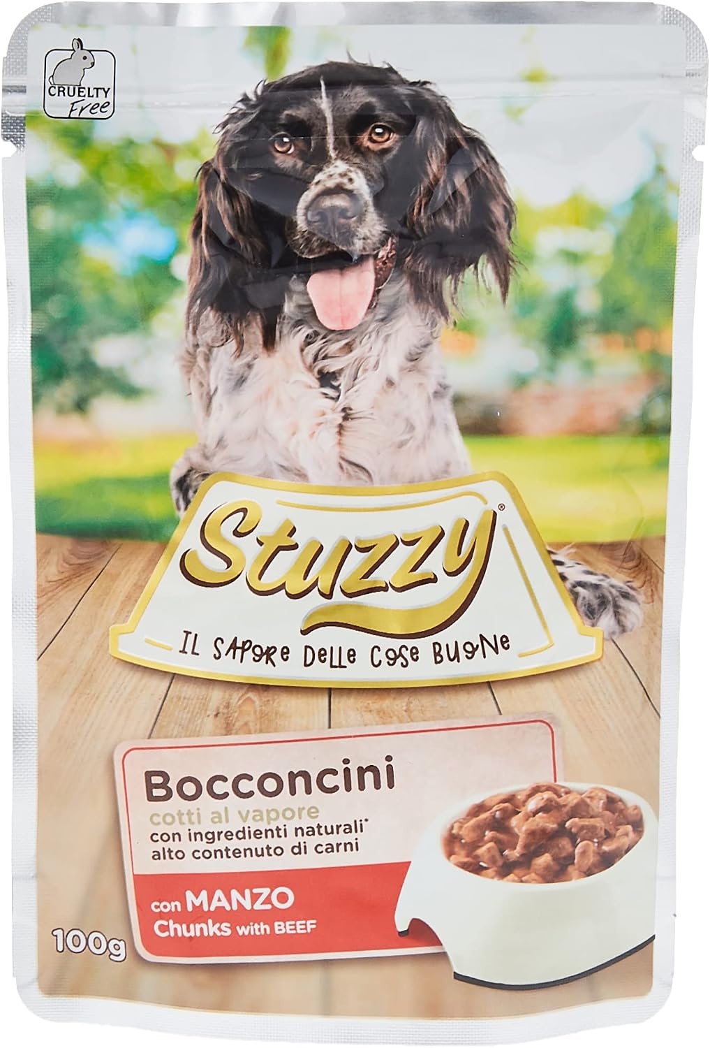 Stuzzy Cibo Umido per Cani con Manzo in Gelatina in Busta – 24 x 100 g