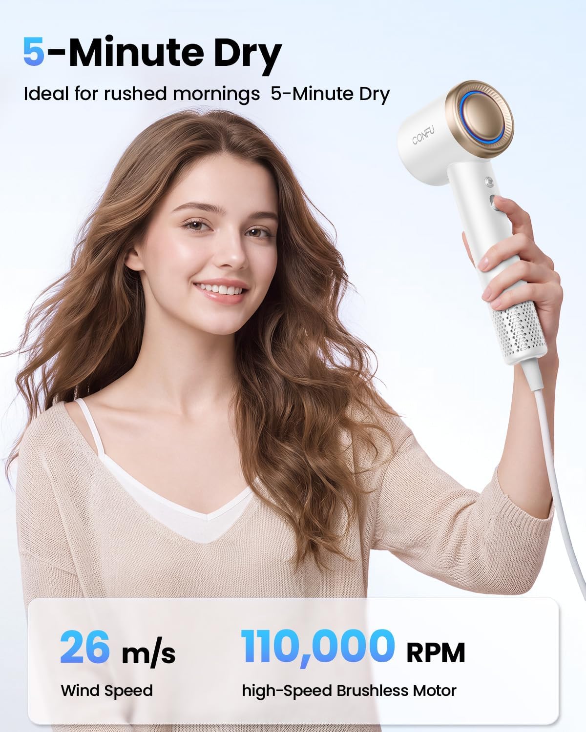 Detalle 2 de CONFU Hair Dryer 300M Ionic