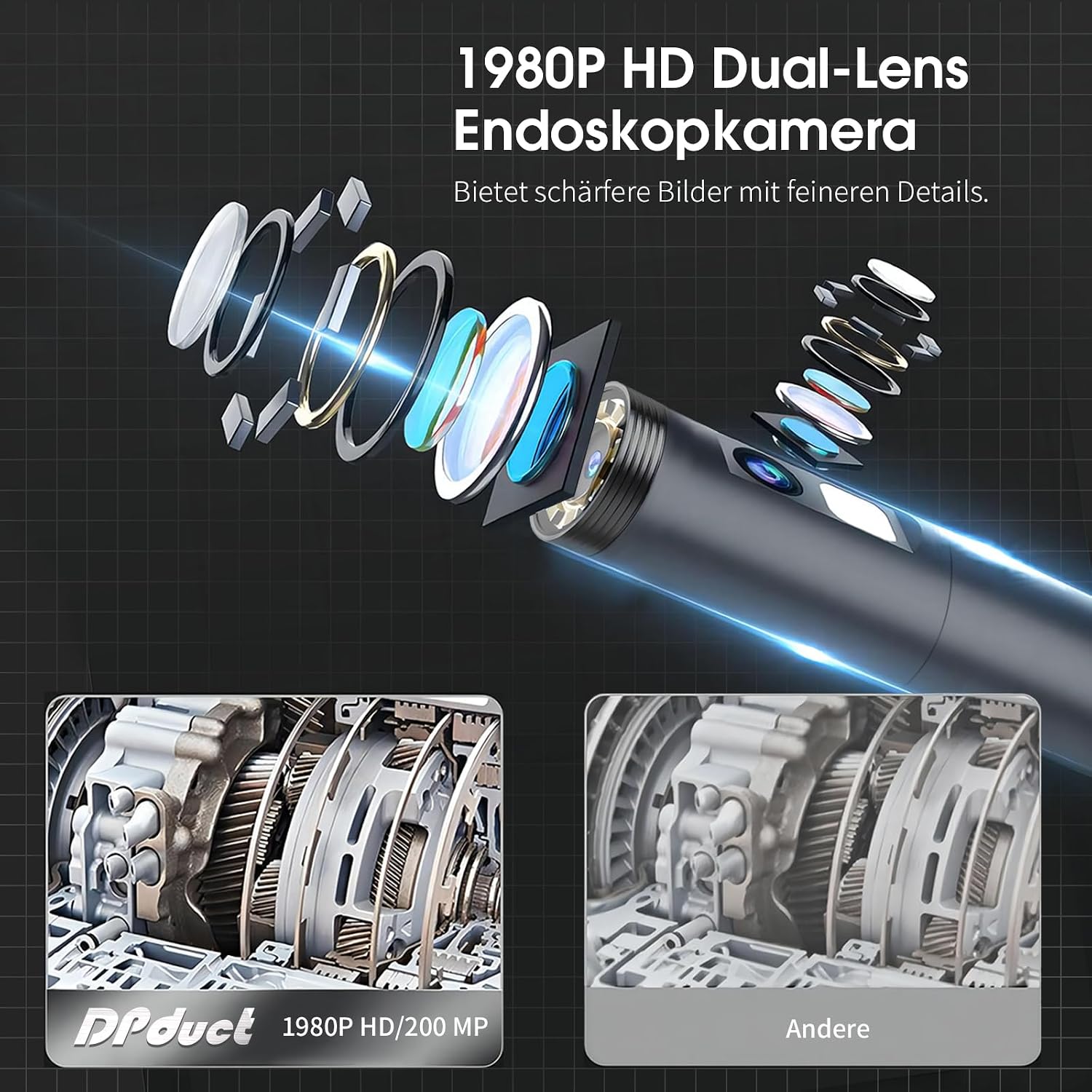 Detalle 2 de DPduct 1920 HD Dual Lens Endoskopkamera 7,9 mm