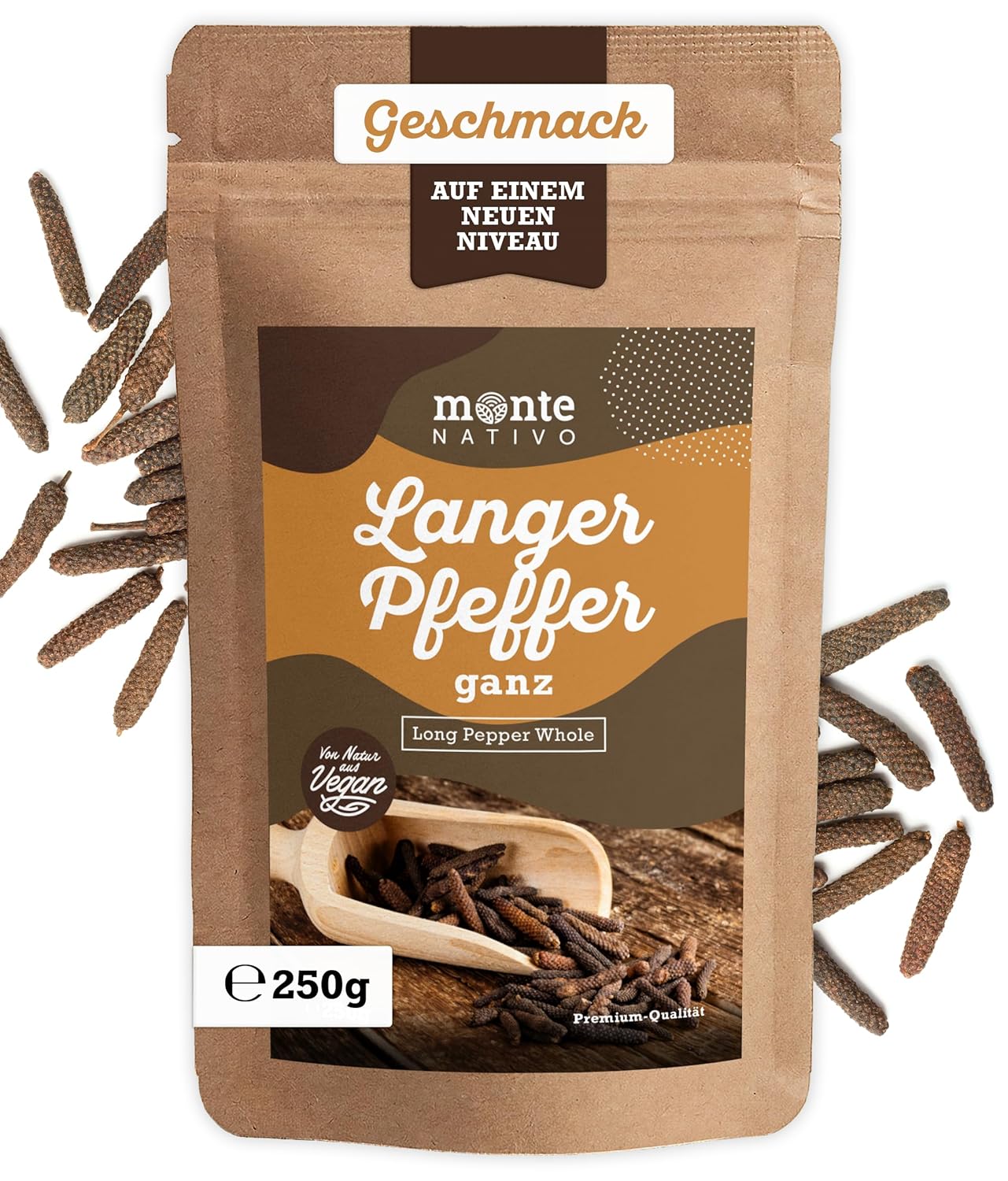 Detalle de Long Pepper Pfefferkörner lang „Monte Nativo“ (250 g) – zum Kochen & Würzen