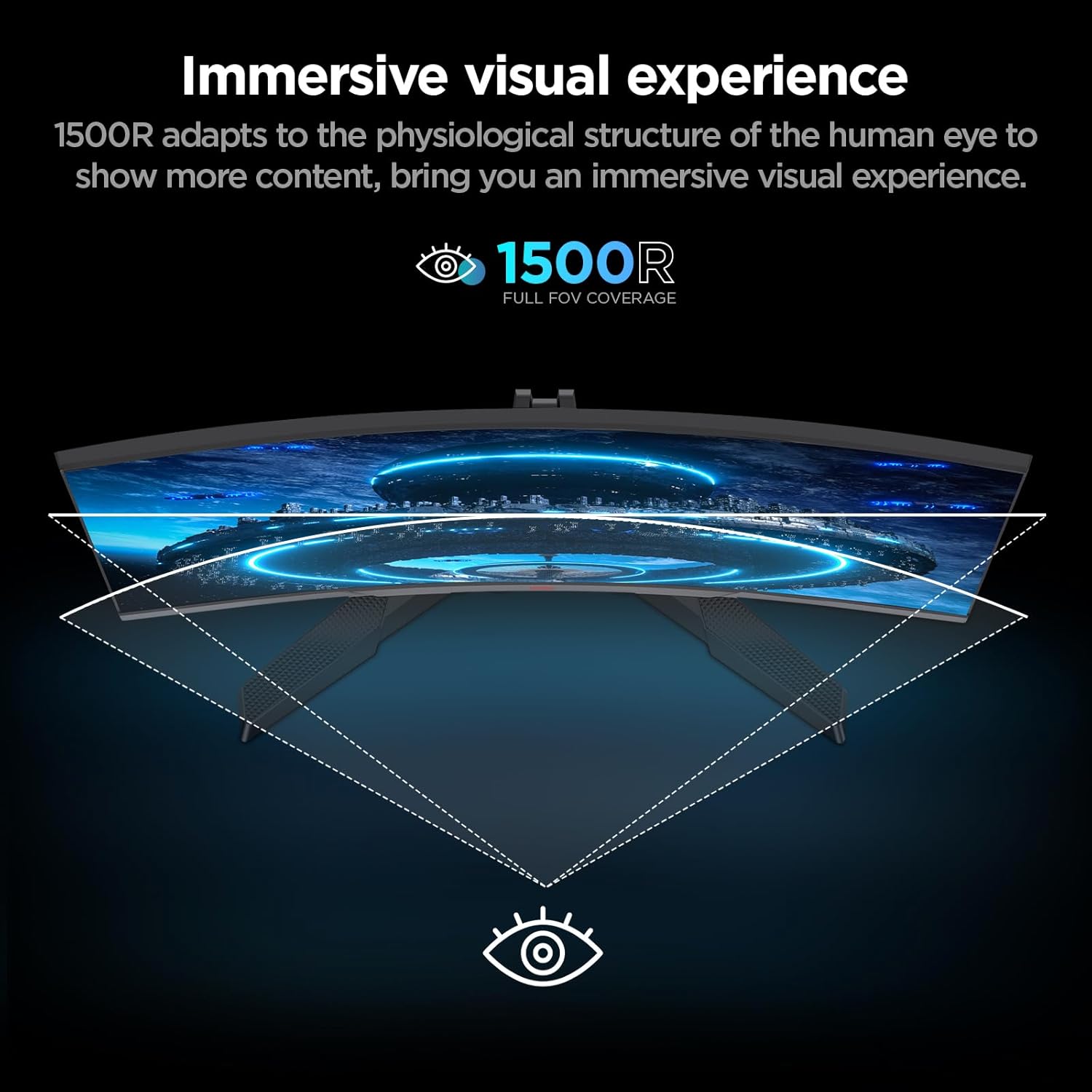 Thumbnail 2 de KOORUI 24E6CA 24-inch Curved Gaming Monitor (180Hz, FHD 1080p, 1500R, FreeSync Premium)