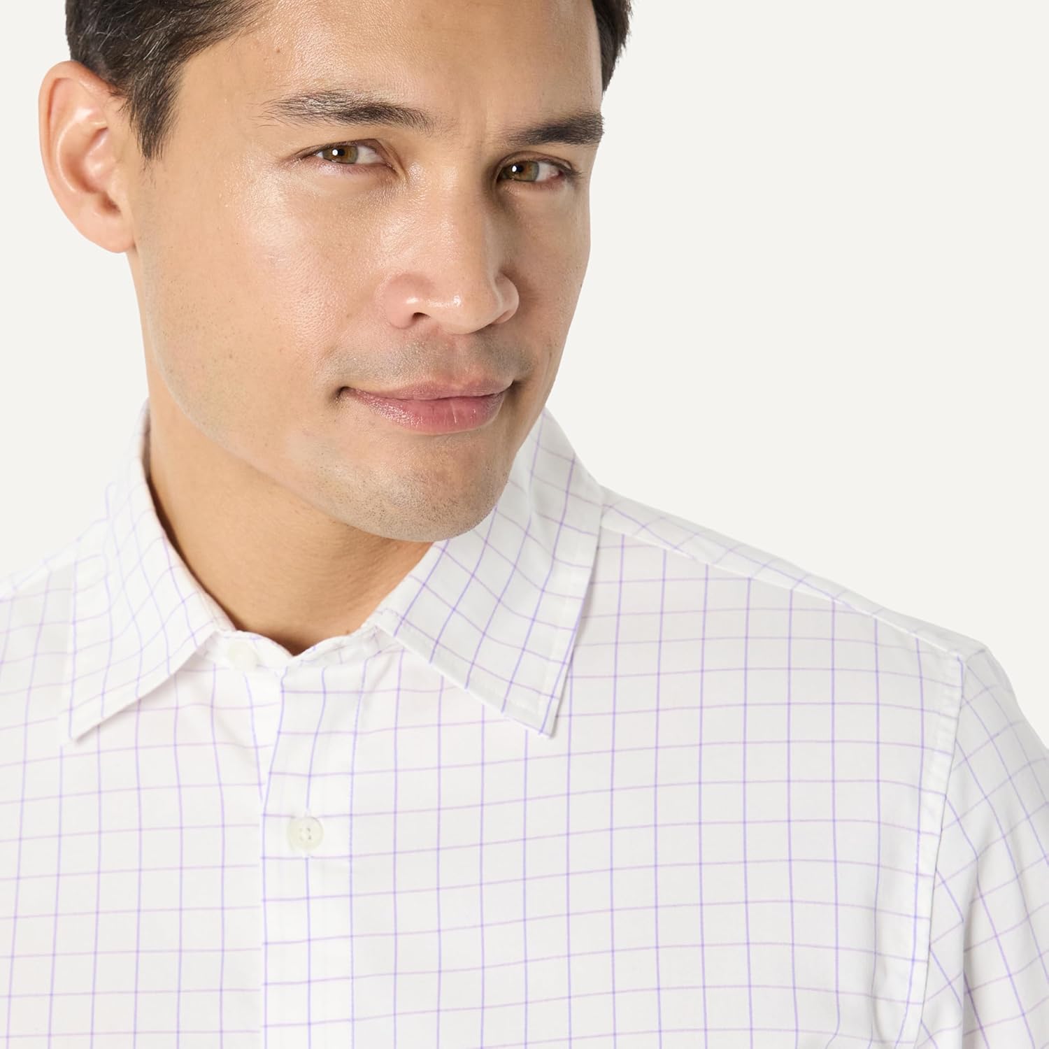 Detalle de Amazon Essentials Men's Regular Fit Long Sleeve Wrinkle Resistant Stretch Dress Shirt