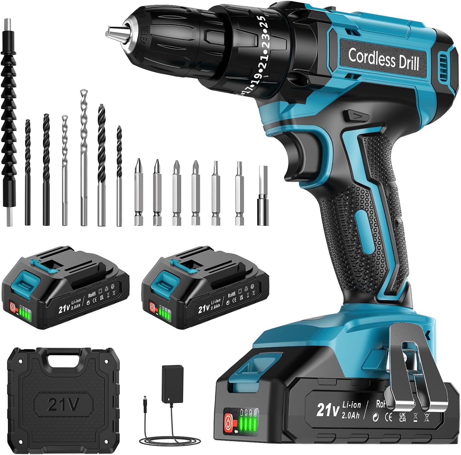 Detalle de MHPRO Cordless Drill 21V, 42 N·m torque