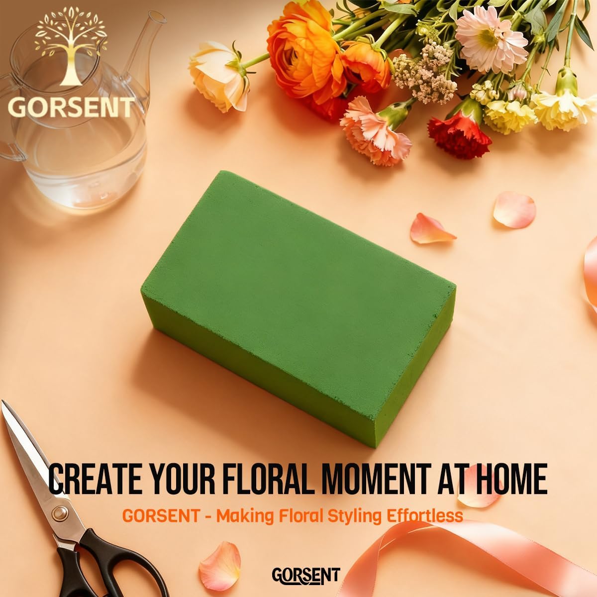 Detalle 2 de gorsent FloralFoam-48 Floral Foam Blocks, 48-Pack for Fresh or Artificial Flowers