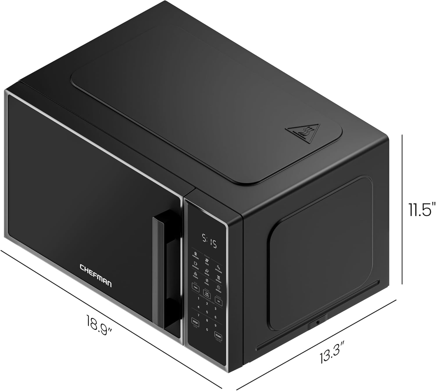 Thumbnail 6 de Chefman Countertop Microwave Oven 0.9 Cu. Ft with 900 Watts