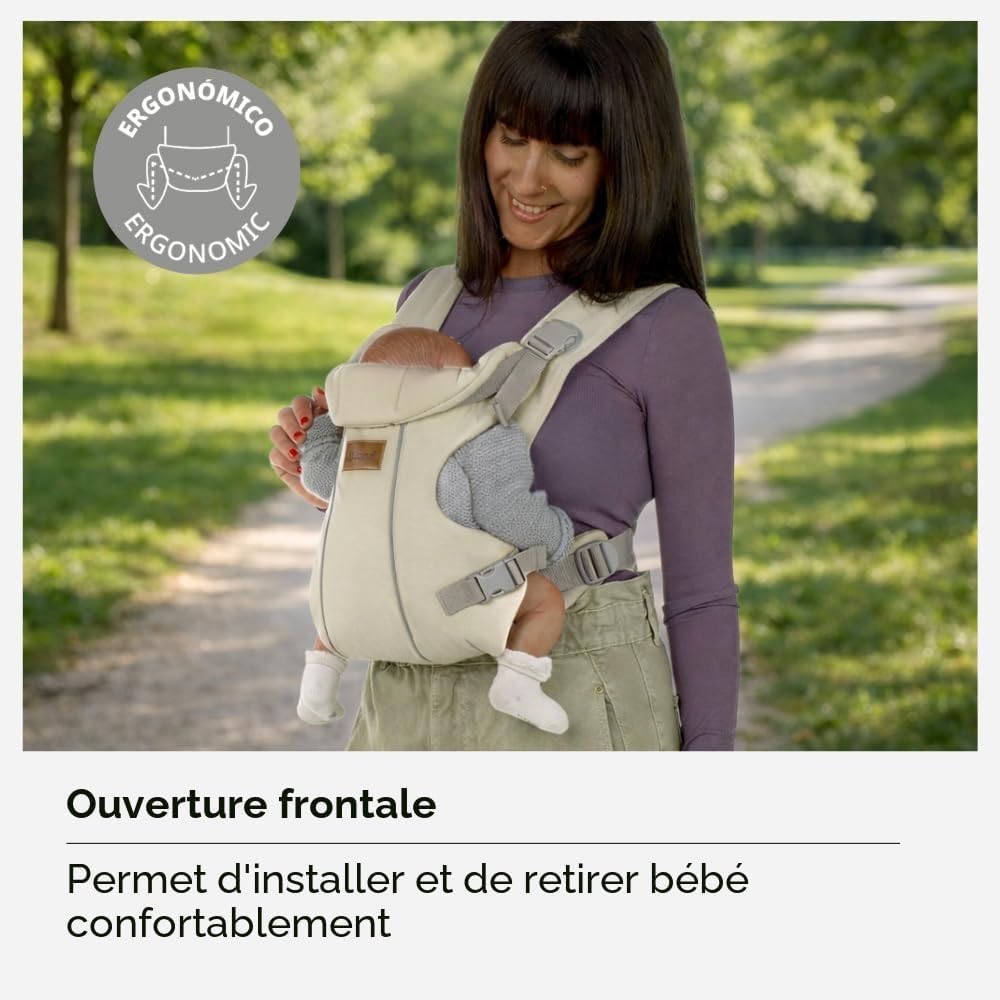 Detalle de Jané Dual Porte-bébé Ergonomique, Dès la Naissance — 3 positions, Beige