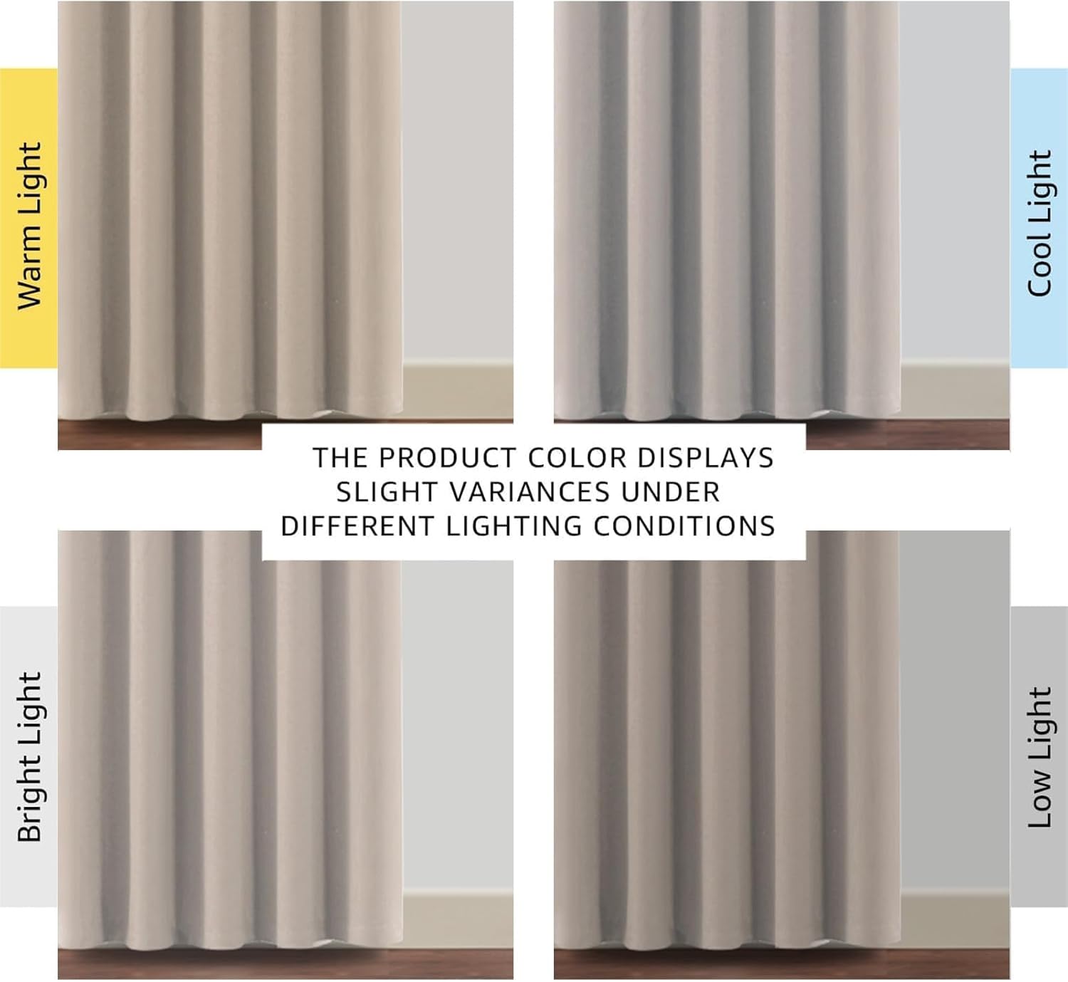 Thumbnail 1 de BellaHills 100% Blackout eyelet curtains, Natural Sand (2 panels, 66 x 72 inch)