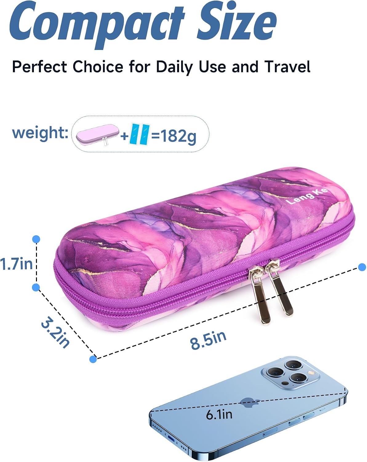 Thumbnail 5 de YOUSHARES Manjaro Travel Case – Insulin Cooler Travel Case with 2 Ice Packs (Marble Purple)