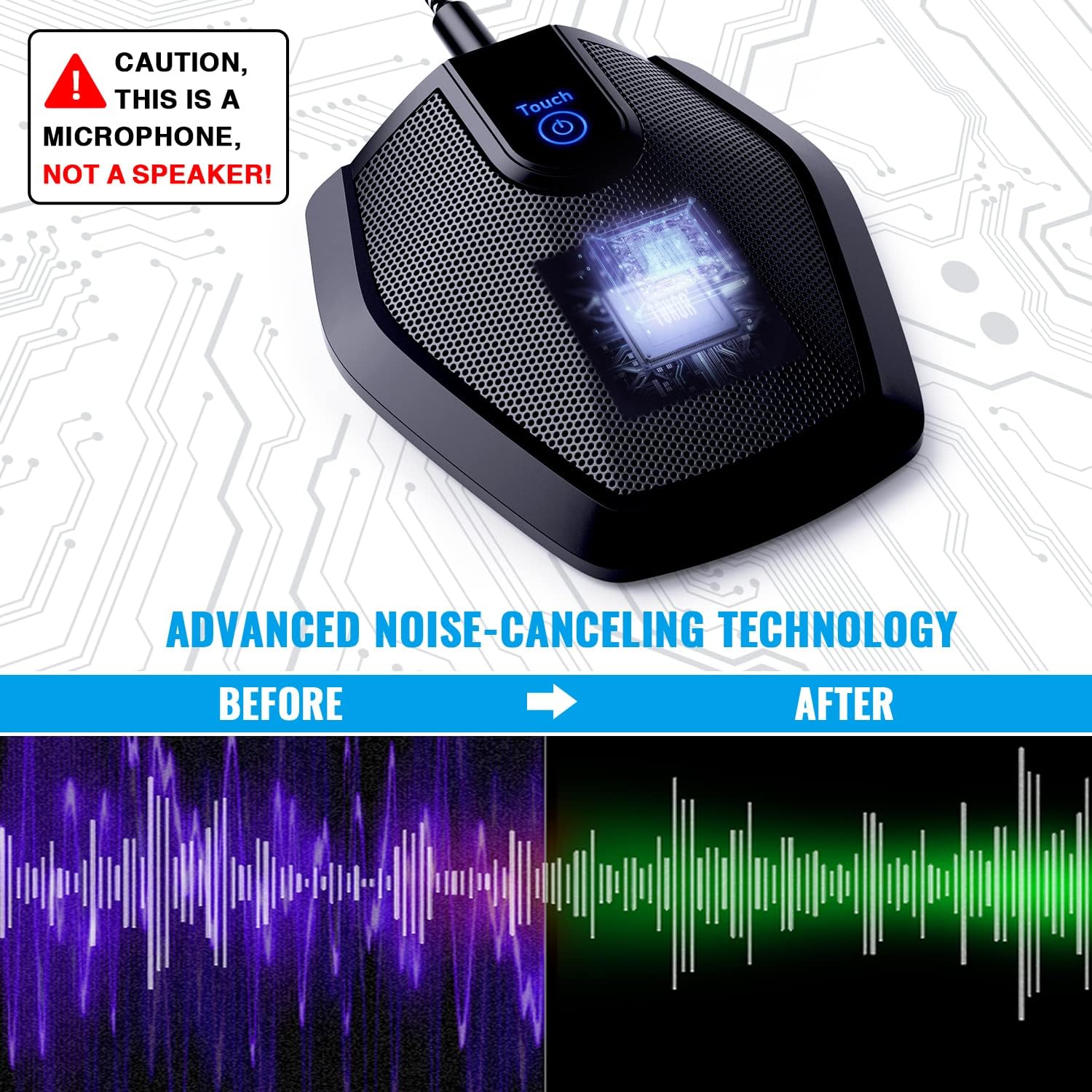 Thumbnail 1 de TONOR Conference USB Microphone (G11) — Omnidirectional Condenser Mic for Clear Group Calls