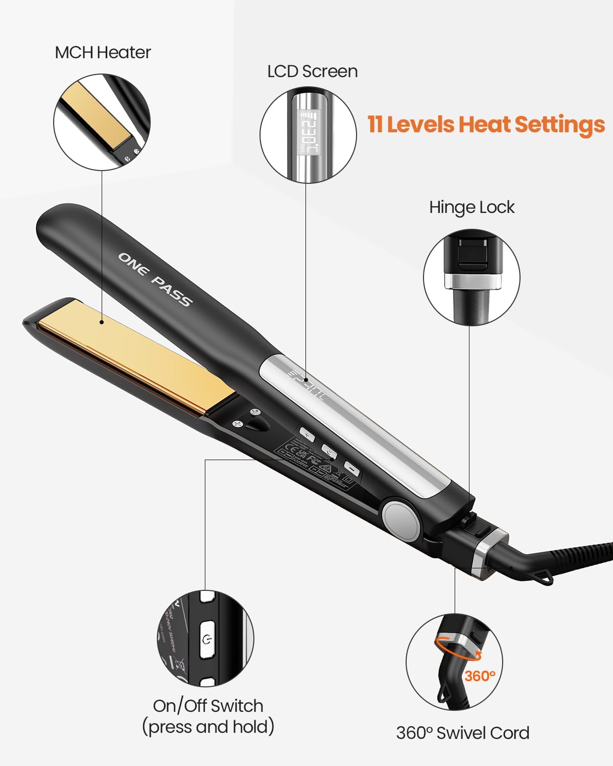 Thumbnail 6 de Faszin Hair Straighteners Ionic Titanium