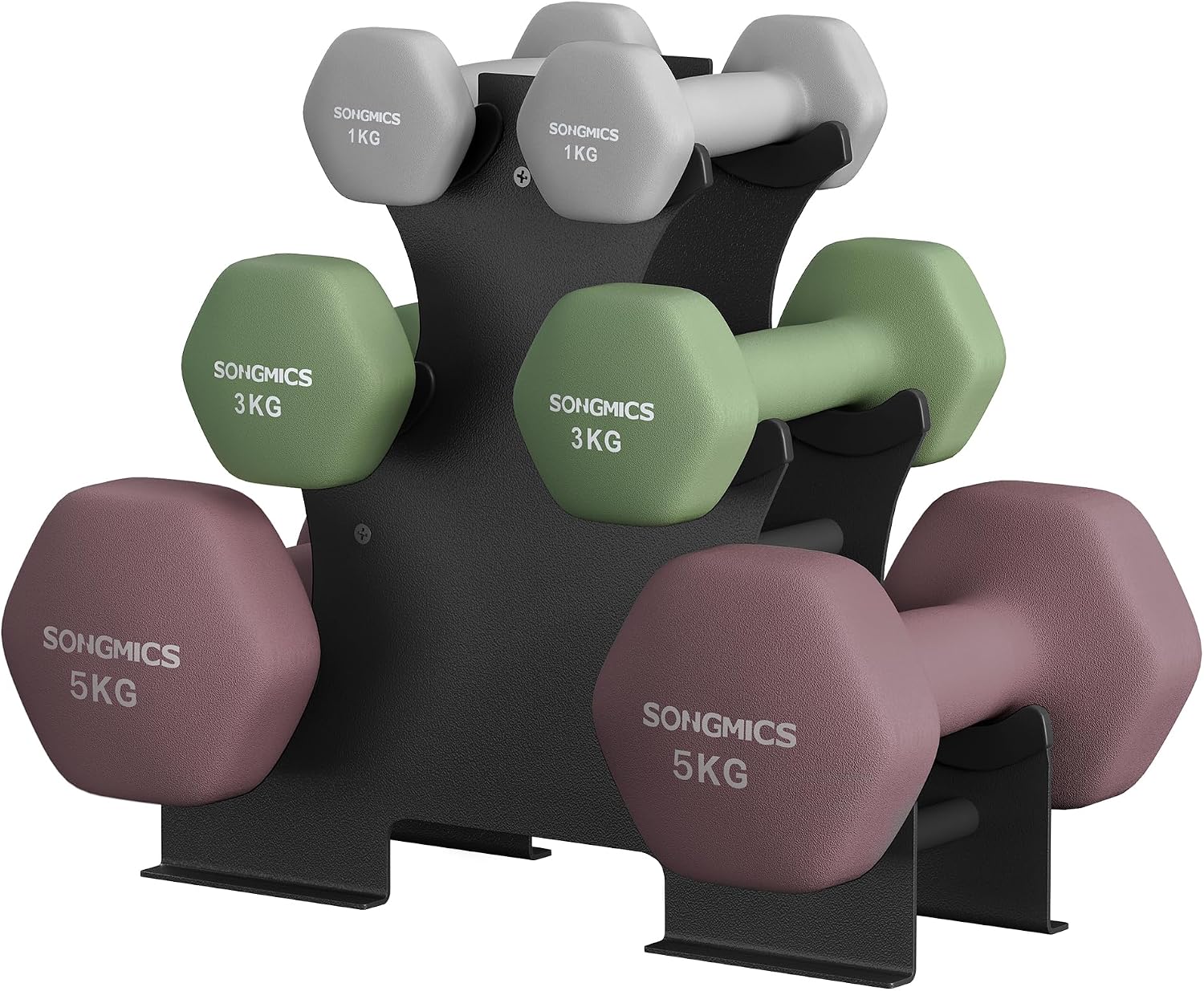 Detalle de Hantel-Set 6 Kurzhanteln mit 1 kg bis 5 kg