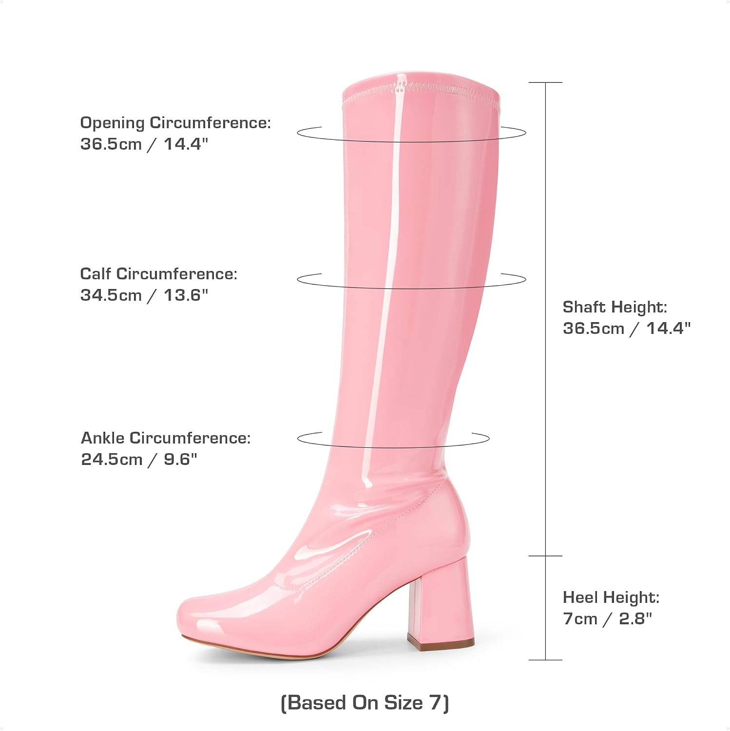 Detalle de DREAM PAIRS Knee-High Boots Wide Calf
