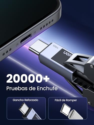 Thumbnail 6 de UGREEN Cable USB-C 100W con carga rápida PD 3.0 (5A/20V) y carcasa de aluminio trenzado