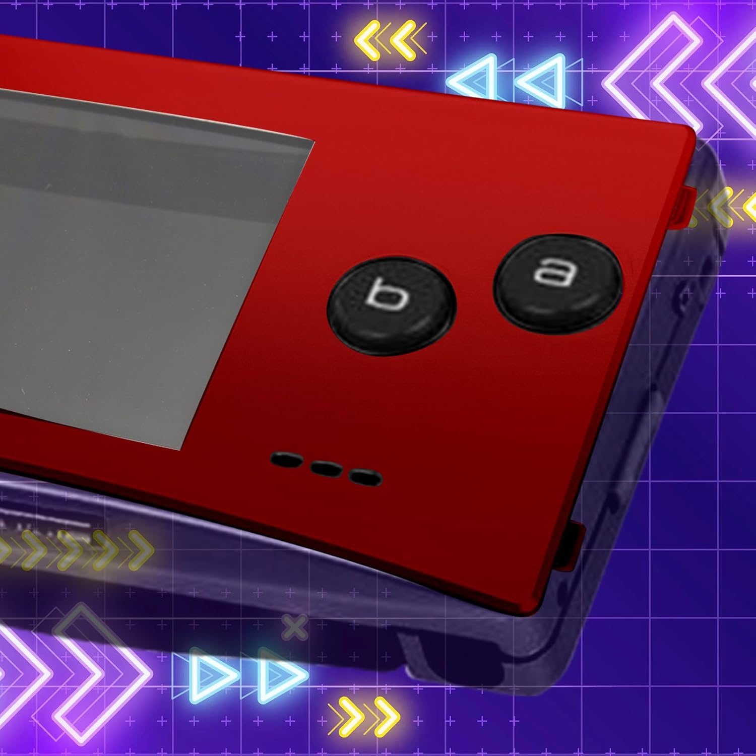 Detalle 1 de XBERSTAR ゲームボーイミクロ GBM用交換フェイスプレート アルミニウム製 レッド