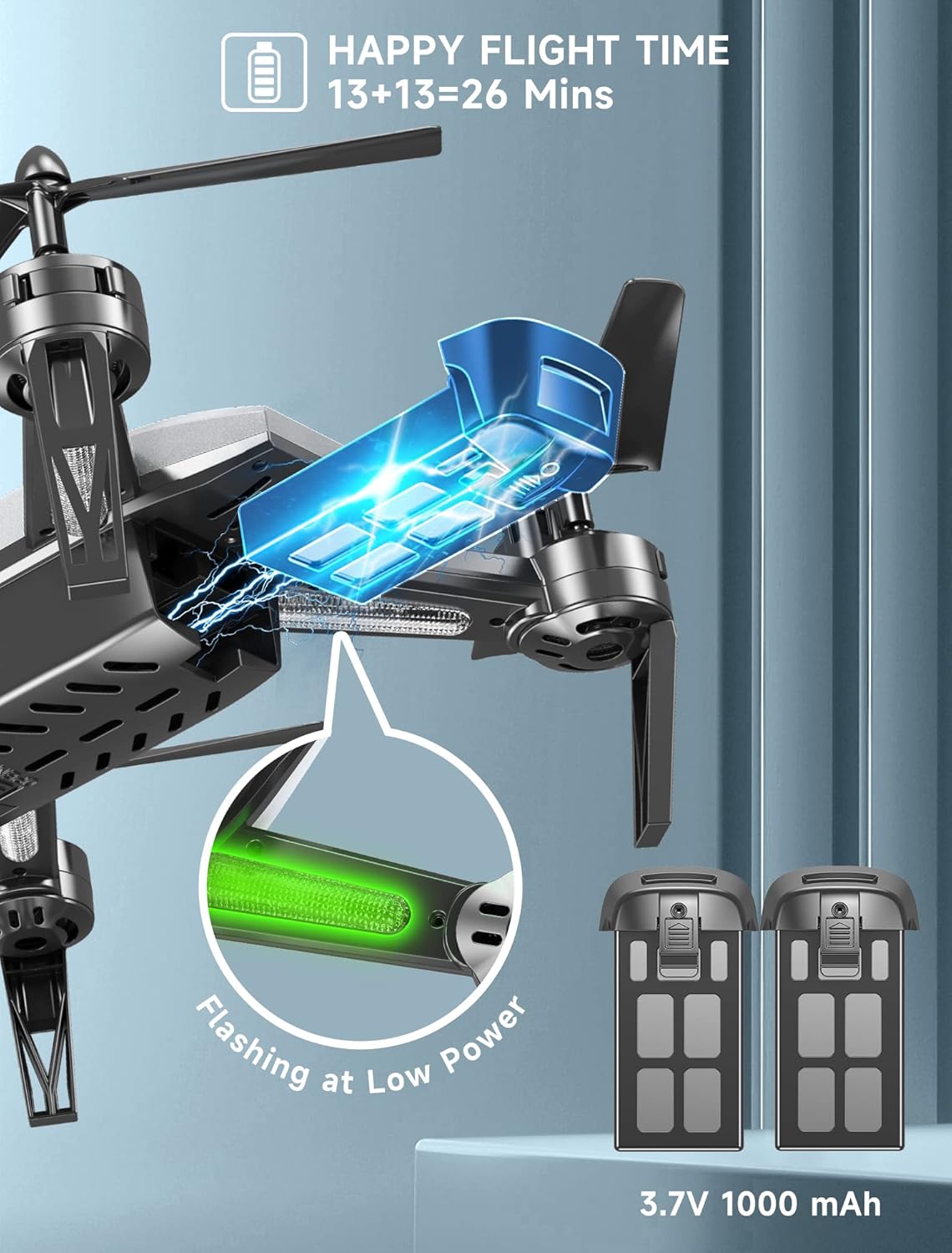 Thumbnail 2 de Wipkviey T6 Drone with Camera (1080P HD) – Long-distance FPV quadcopter for adults and beginners
