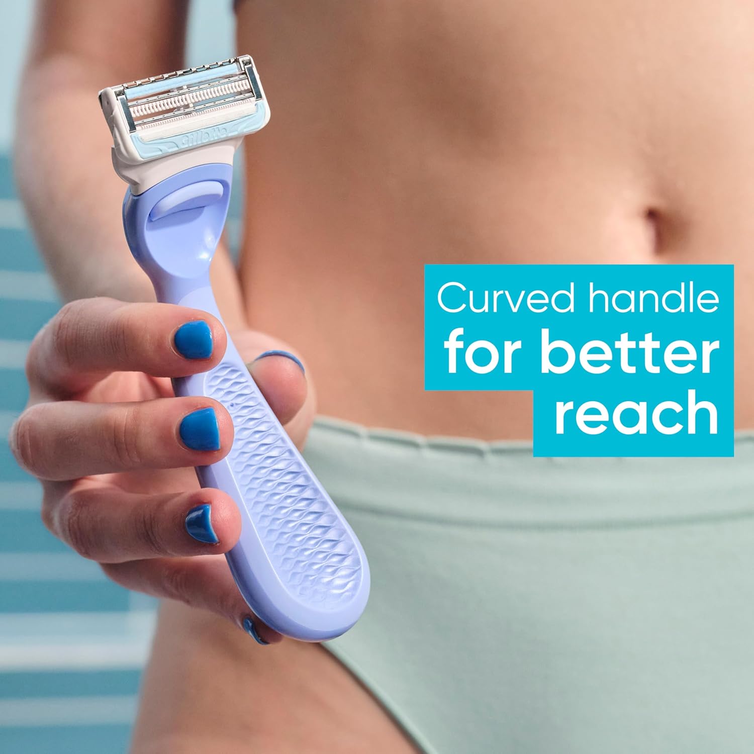 Thumbnail 4 de Gillette Venus Women's Razor for Pubic Hair & Skin Protection with 4 Blade Refills and Ergonomic Handle