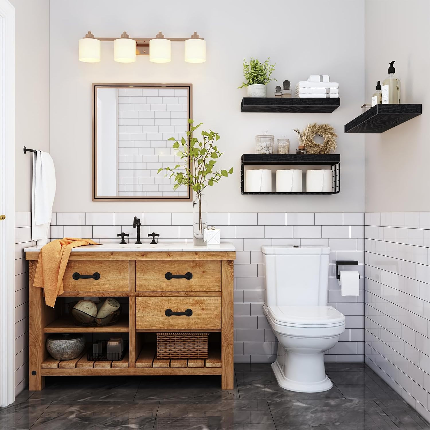 Thumbnail 5 de QEEIG Bathroom Shelves, 15.7-Inch