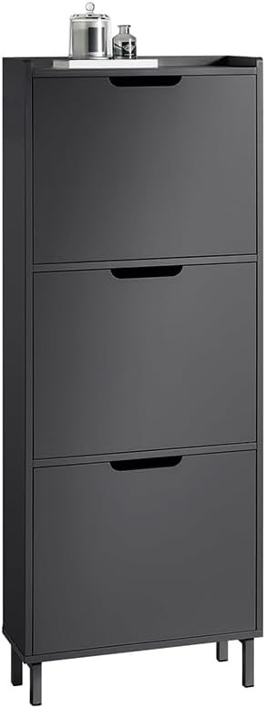 Detalle de SoBuy FSR151-H-SCH Mueble zapatero estrecho 50x19x129 cm