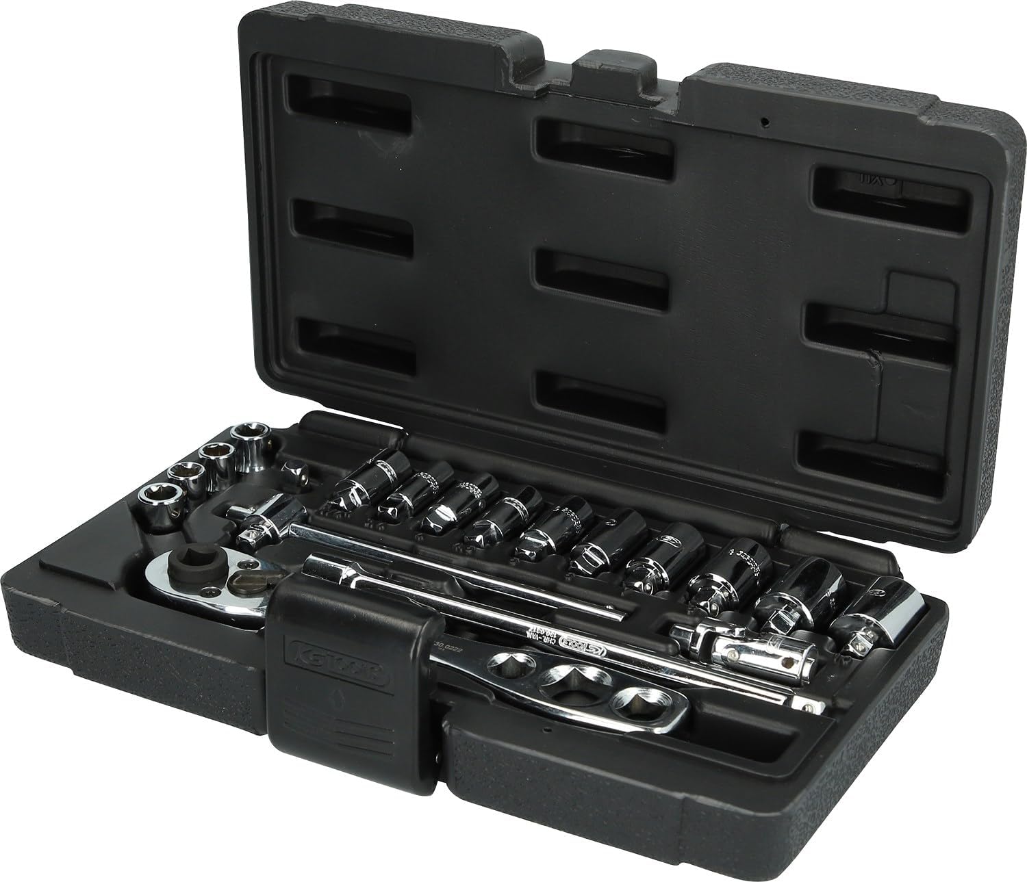 KS Tools 130.0300 Kälte-Klima-Steckschlüssel-Satz (19-teilig) im Kunststoffkoffer