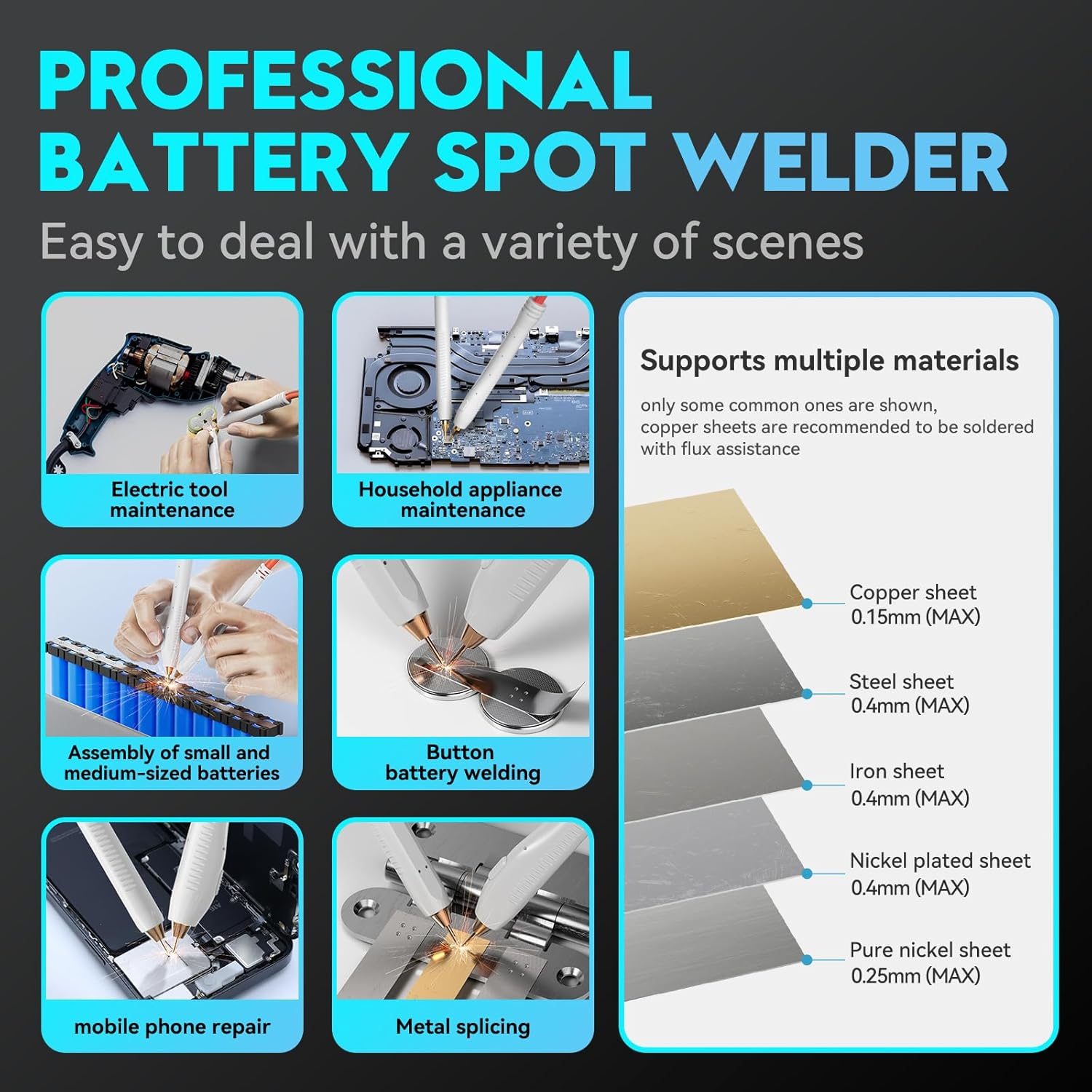 Thumbnail 3 de AWithZ UF20B Capacitor Battery Spot Welder (3-in-1 Auto, Manual & Foot Pedal) for 18650 and LiFePO4 Packs