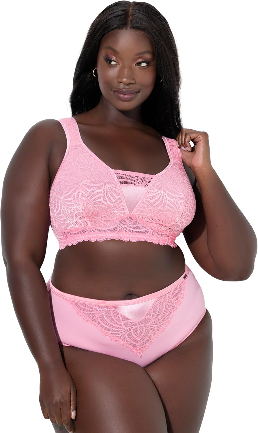 Thumbnail 5 de Ulla Popken Bralette en dentelle sans armatures – Cup B à F, comfort et réglage