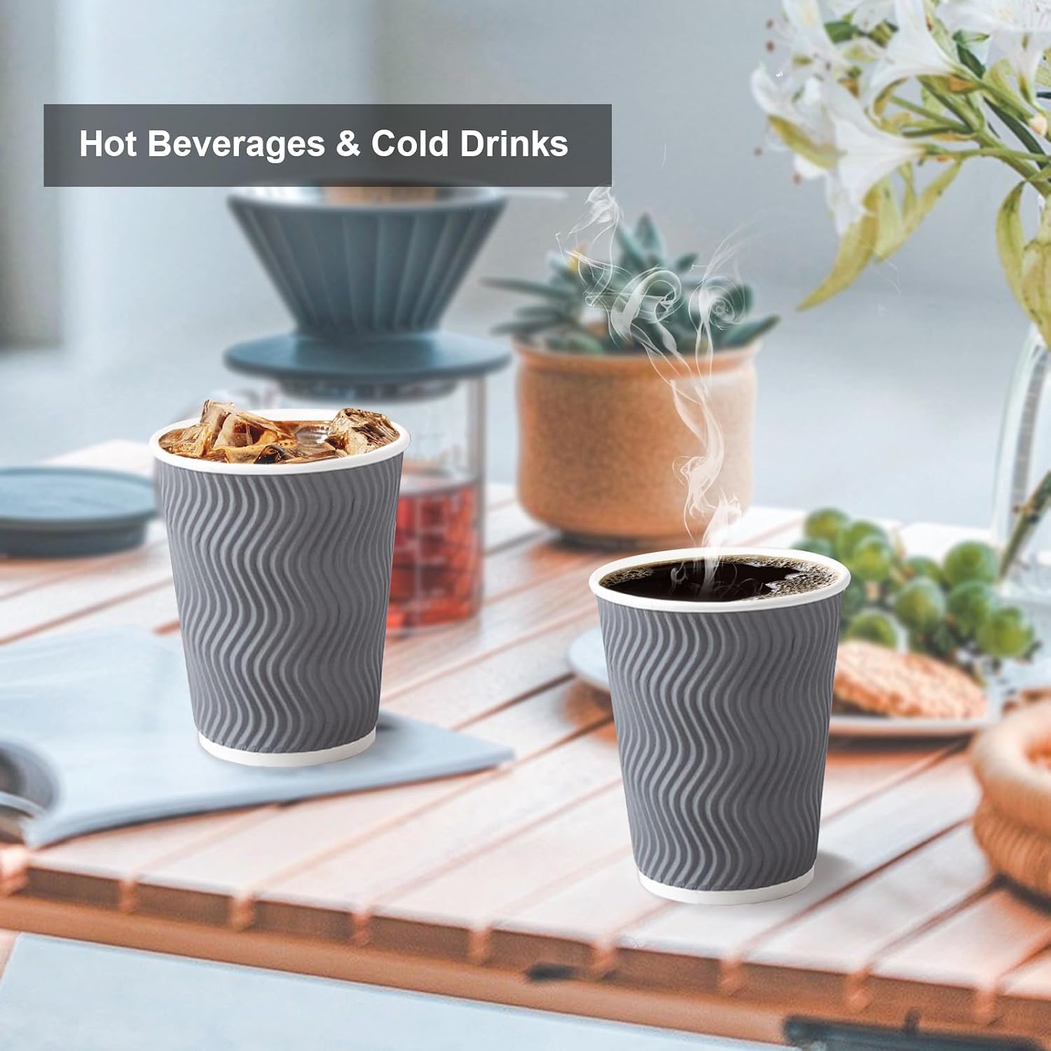 Thumbnail 2 de Lamosi 12 oz Insulated Coffee Cups 500 Pack